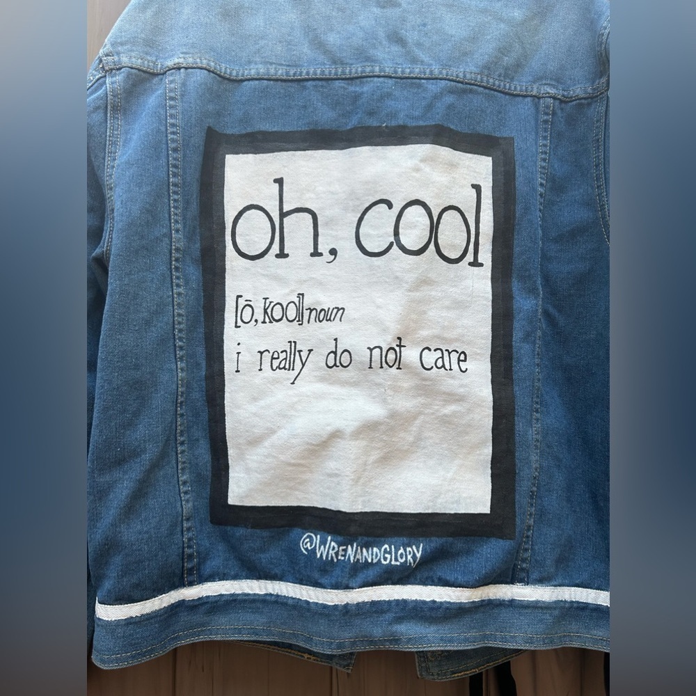Wren + Glory Denim Hand Painted Jacket - Picture 4 of 11